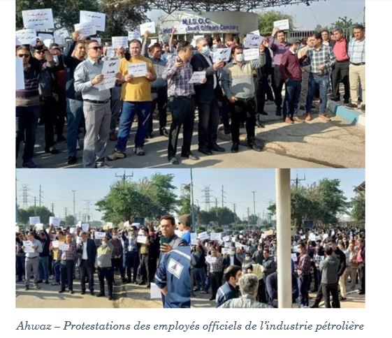 Au 93e jour du soulèvement, grève des travailleurs officiels de l'industrie pétrolière