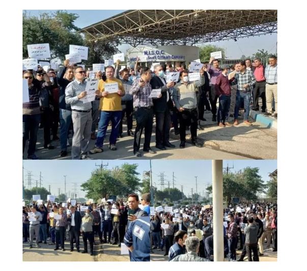 Au 93e jour du soulèvement, grève des travailleurs officiels de l'industrie pétrolière