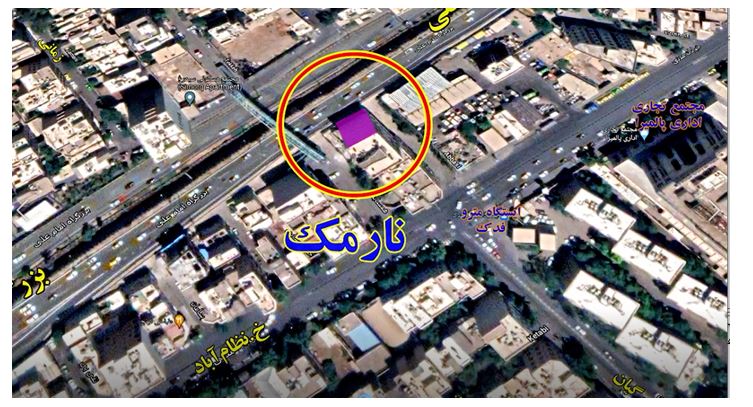 Projection d’un portrait du dirigeant de la Résistance iranienne à Téhéran
