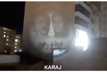 Projection des portraits des dirigeants de la Résistance iranienne à Téhéran et Karadj