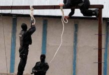 Exécution simultanée de quatre prisonniers à Ispahan et de trois prisonniers du soulèvement