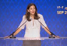 Ingrid Betancourt à la conférence « Révolte en Iran, rôle des femmes et des jeunes et perspectives d’une République démocratique »