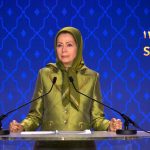 Maryam Radjavi à la conférence « Révolte en Iran, rôle des femmes et des jeunes et perspectives d’une République démocratique »