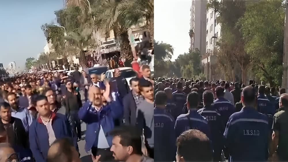 Sixième jour de grève des sidérurgistes d'Ahwaz et manifestation devant le gouvernorat du Khouzistan