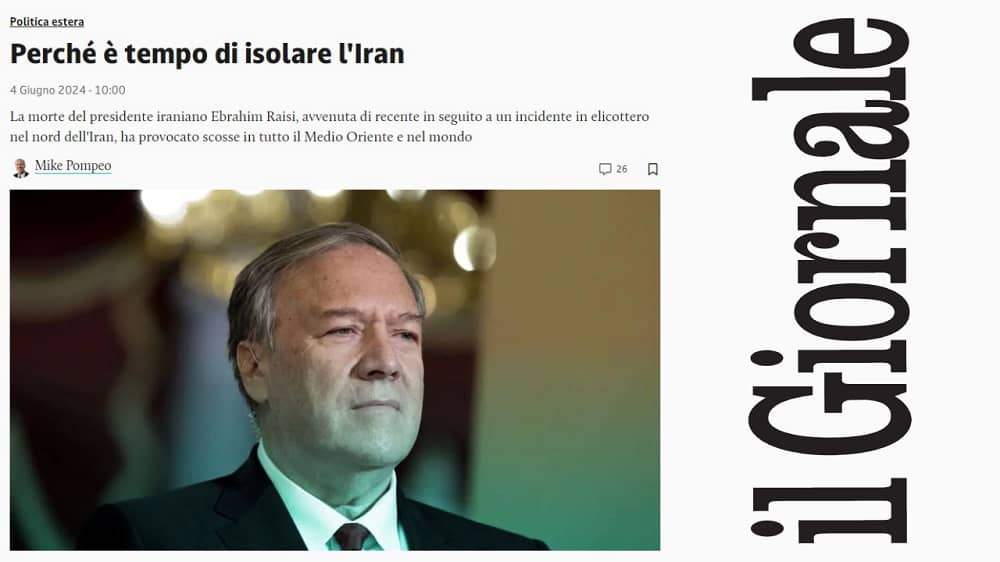 Mike Pompeo à Il Giornale : L’urgence d’isoler le régime en Iran