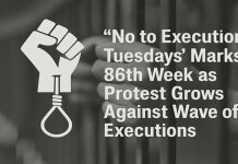 La campagne « Non aux mardis des exécutions » célèbre sa 86e semaine et condamne l’escalade des exécutions par le régime