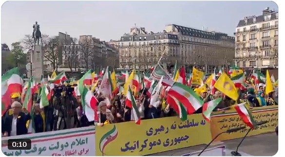Manifestations de milliers d’Iraniens en Europe et aux États-Unis en soutien à l’annonce d’un gouvernement provisoire par le CNRI