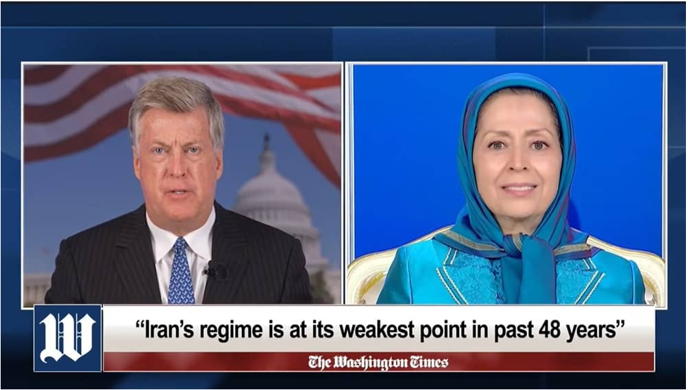 Interview exclusive du Washington Times avec Maryam Radjavi sur l'avenir démocratique de l'Iran