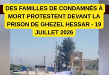 Iran : 10e jour de la grève de la faim et du sit-in de1500 condamnés à mort à Ghezel-Hessar